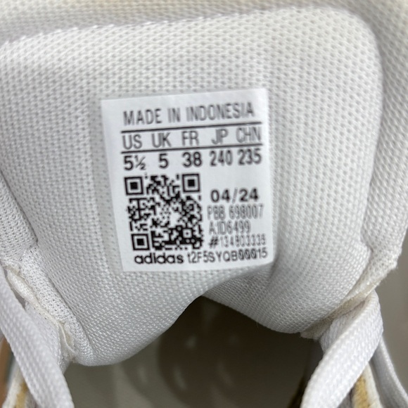 Adidas White and Olive Green Sneakers - Picture 2 of 2